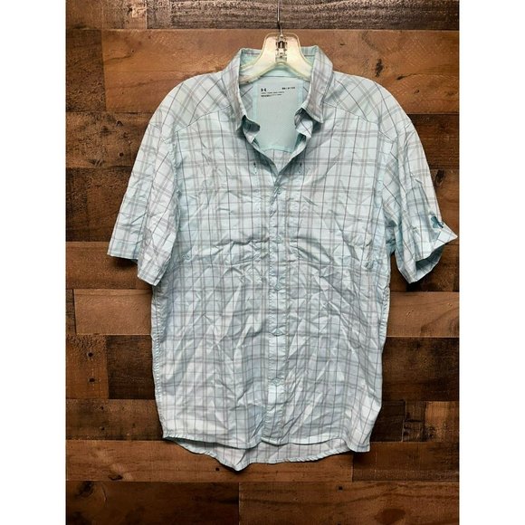 Under Armour Men's Short Sleeve Button Up Size Small - Picture 1 of 4